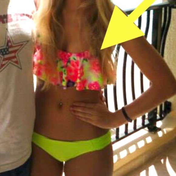 Victoria Secret Watercolor/Leopard Bikini Top - Picture 2 of 3